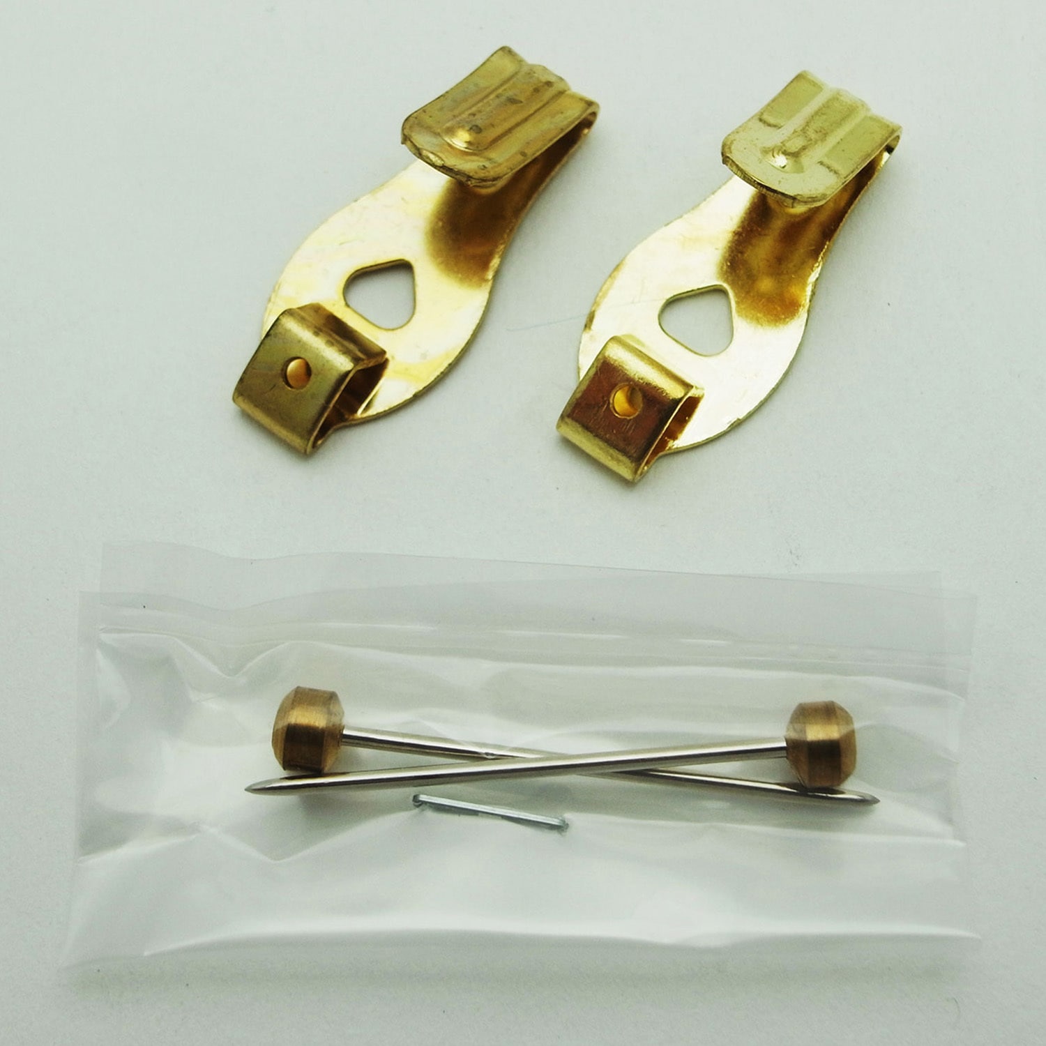 Y-7001-1 額用金具 真鍮エックスフック 山口安製作所 真鍮ミガキ色 1