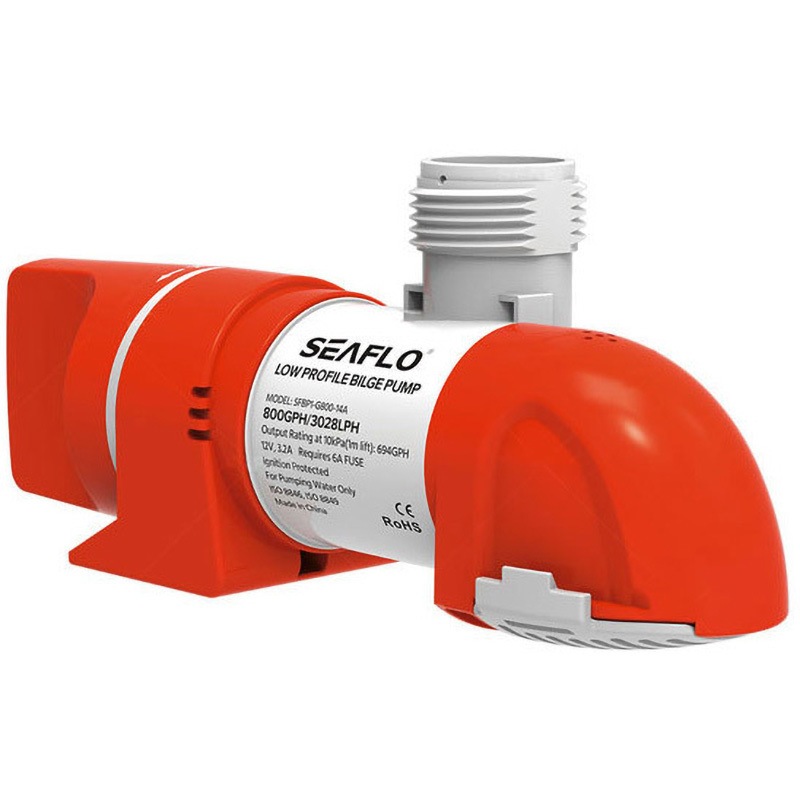 SFBP1-G1100-14A SEAFLO シリーズ14A 1100GPH 水位検知式自動ビルジポンプ 12V SEAFLO(シーフロ) 幅56.2mm高さ84.3mm