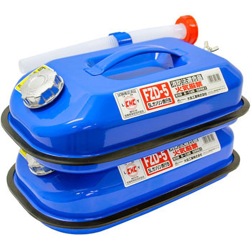 FZD-5 ガソリン携行缶 積上げタイプ ブルー Meltec(大自工業) 容量5L