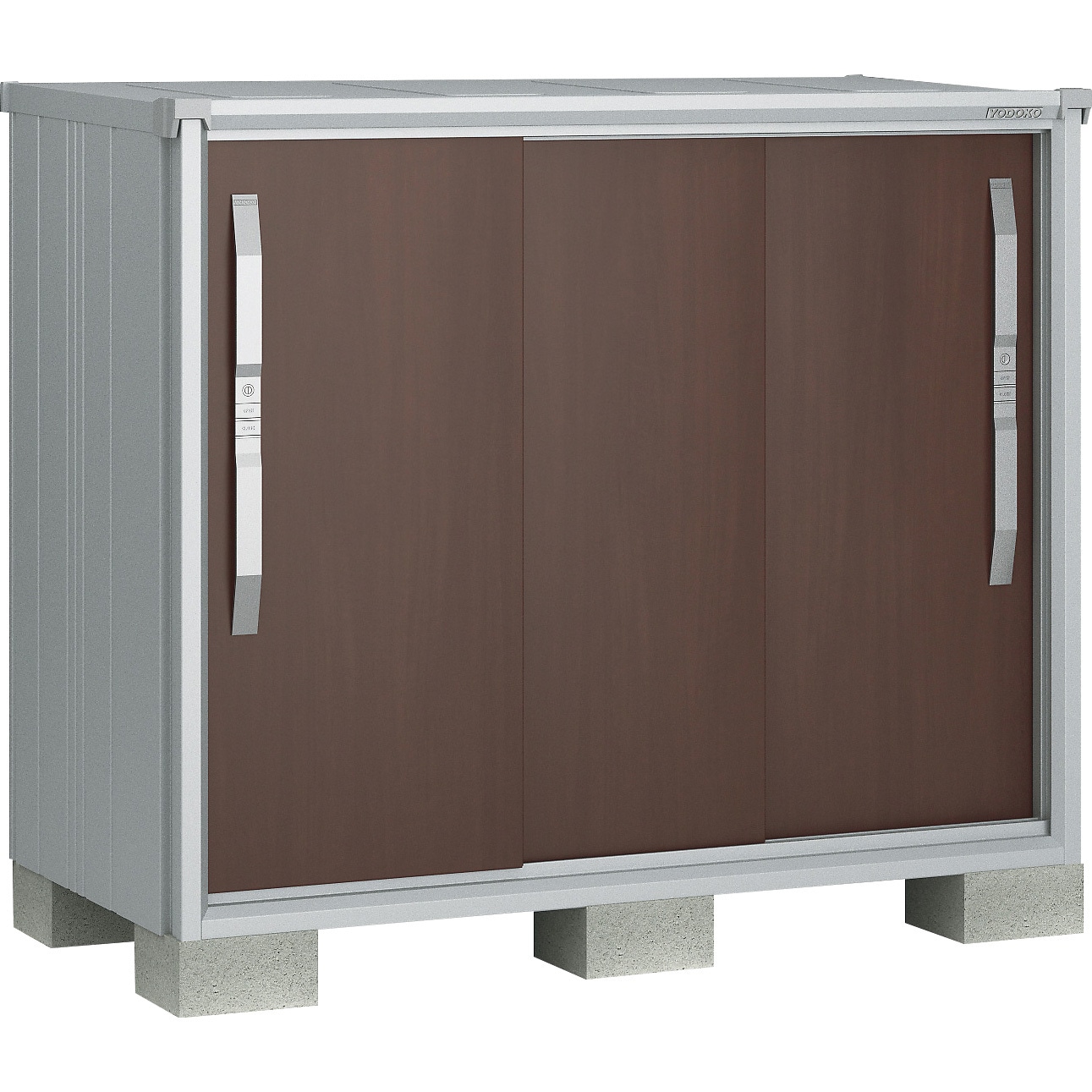 ESF-1307Y ヨド物置 エスモ ESF-1307Y ヨドコウ 扉形式:引き戸(3枚扉) 一般型 グラファイトメタリック色 間口1365mm奥行774mm高さ1113mm