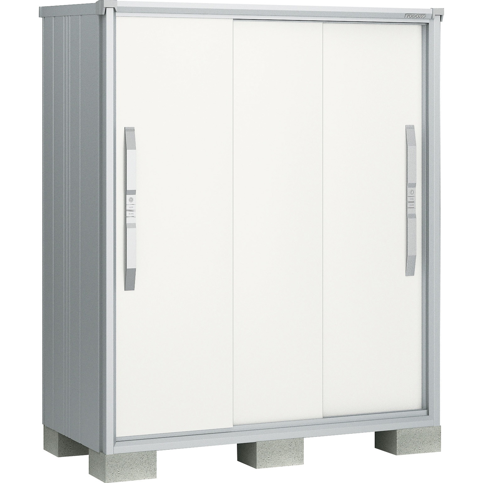 ESF-1307D ヨド物置 エスモ ESF-1307D ヨドコウ 扉形式:引き戸(3枚扉) 一般型 グラファイトメタリック色 間口1365mm奥行774mm高さ1613mm