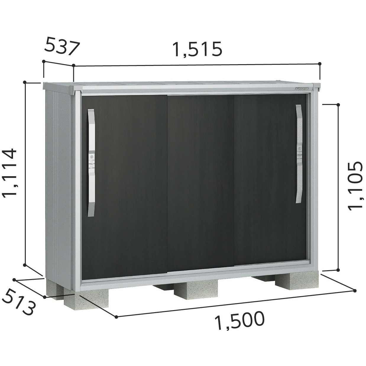 ヨド物置 エスモ ガルバリウム鋼板 物置 ヨドコウ ESF-1505G ヨド物置） エスモ ［ESF-1505A］ LIXILオンラインショップ