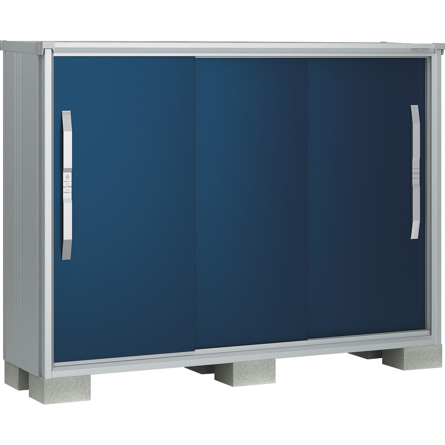 ESF-1805G ヨド物置 エスモ ESF-1805G ヨドコウ 扉形式:引き戸(3枚扉) 一般型 グラファイトメタリック色 間口1815mm奥行537mm高さ1314mm