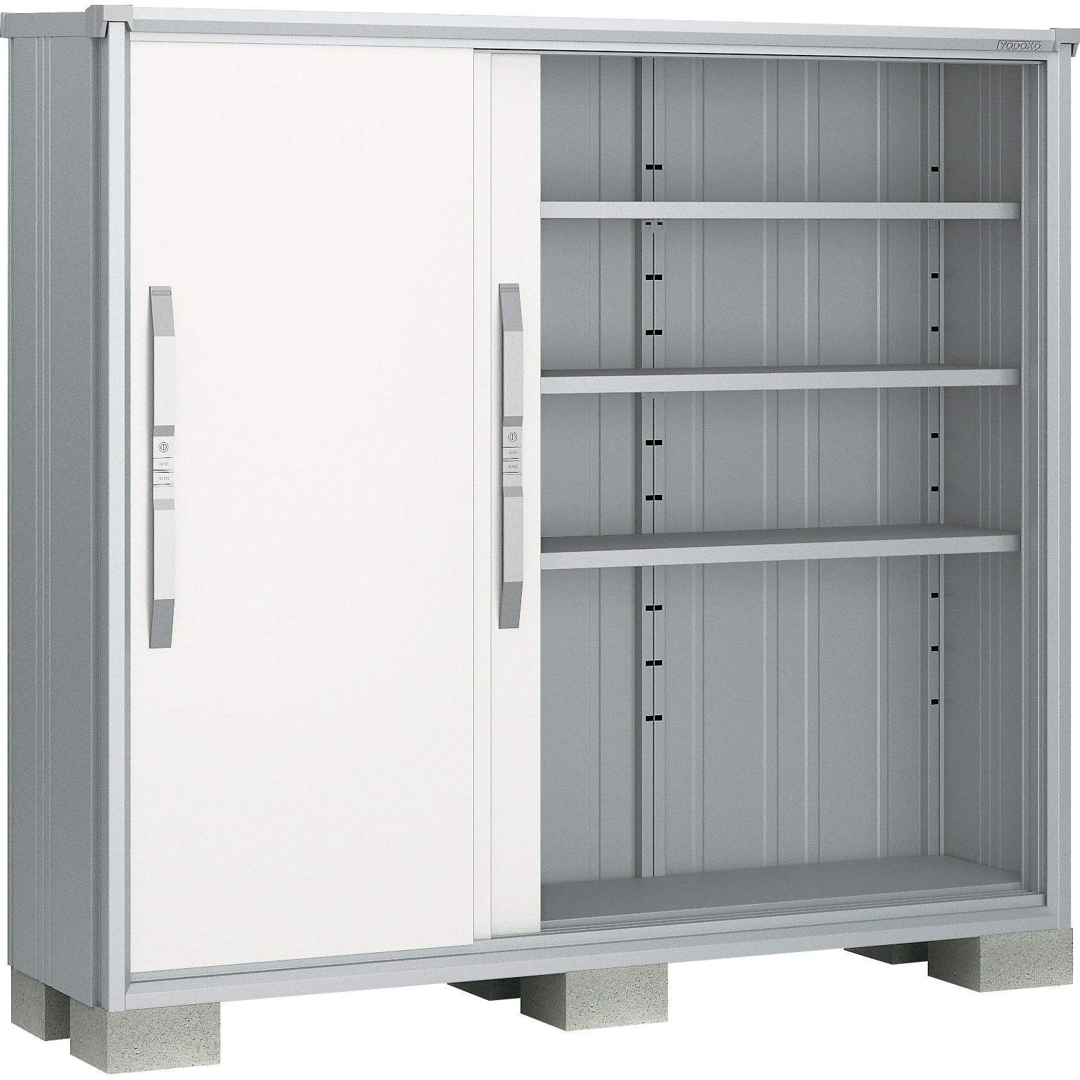 ESF-1805D ヨド物置 エスモ ESF-1805D ヨドコウ 扉形式:引き戸(3枚扉) 一般型 グラファイトメタリック色 間口1815mm奥行537mm高さ1614mm