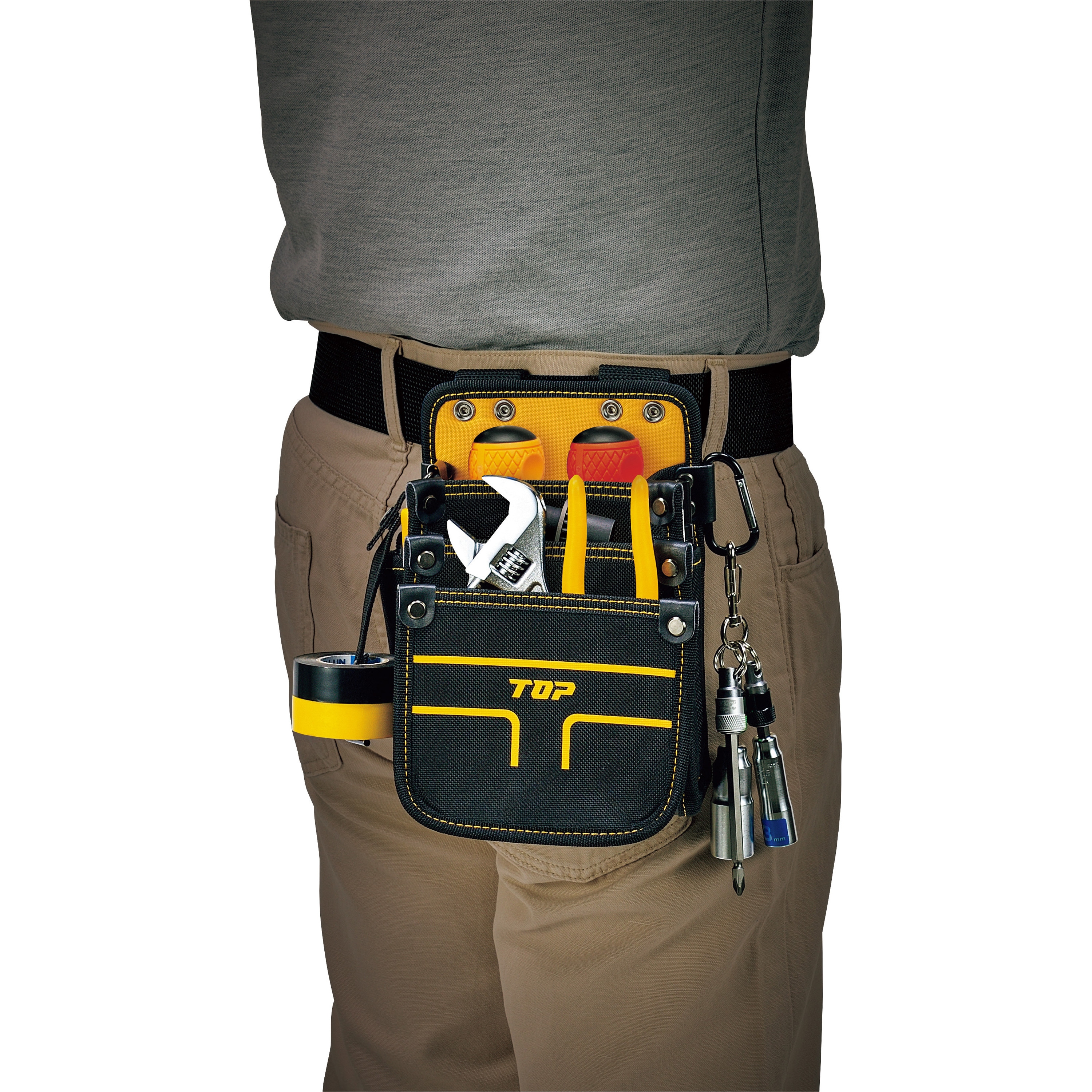 TPD-301S 電工用腰袋3段タイプ トップ工業 黒色 - 【通販モノタロウ】