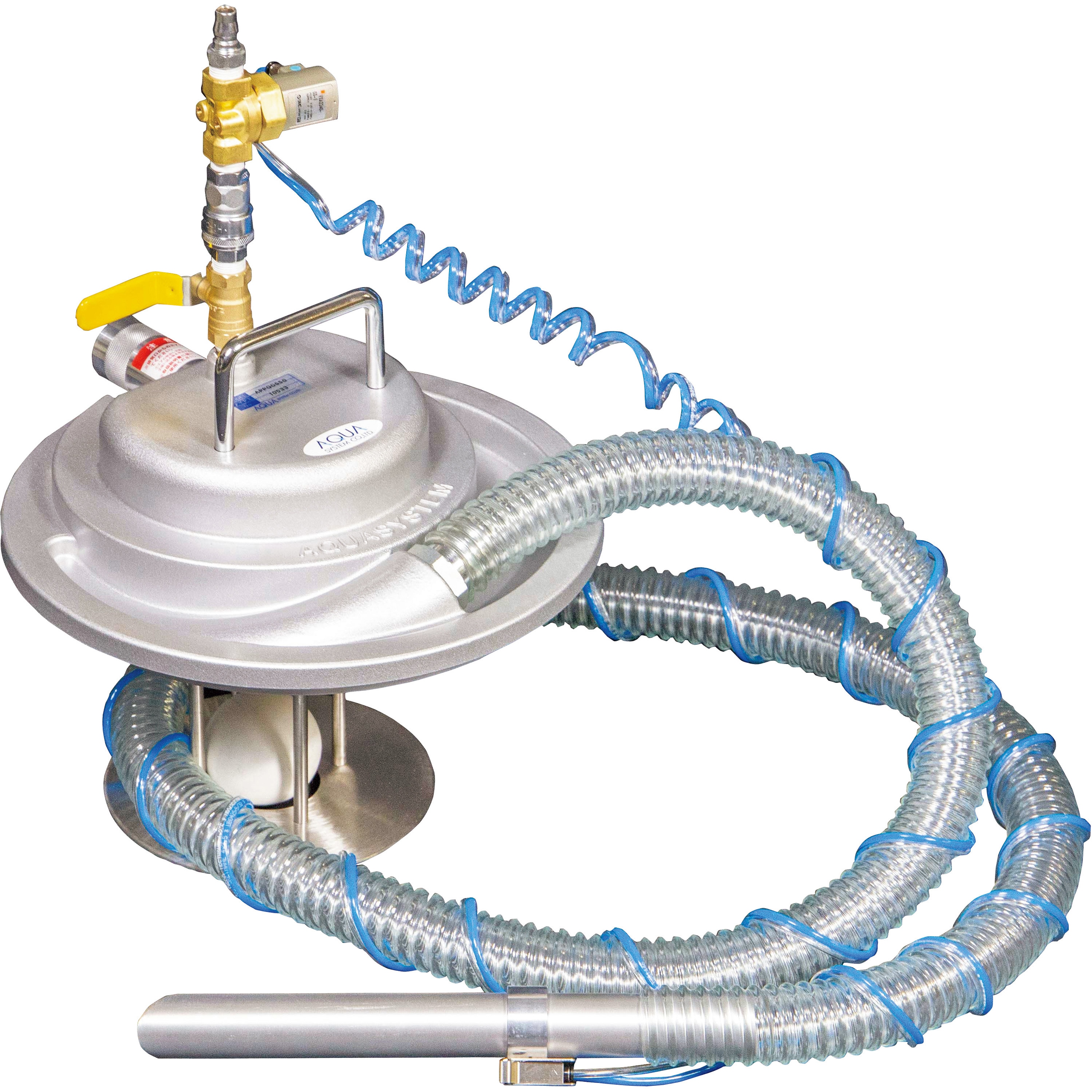 APPQO550-AH エア式掃除機 乾湿両用クリーナー手元スイッチ付(オープンペール缶用) アクアシステム ホース長さ2m  APPQO550-AH