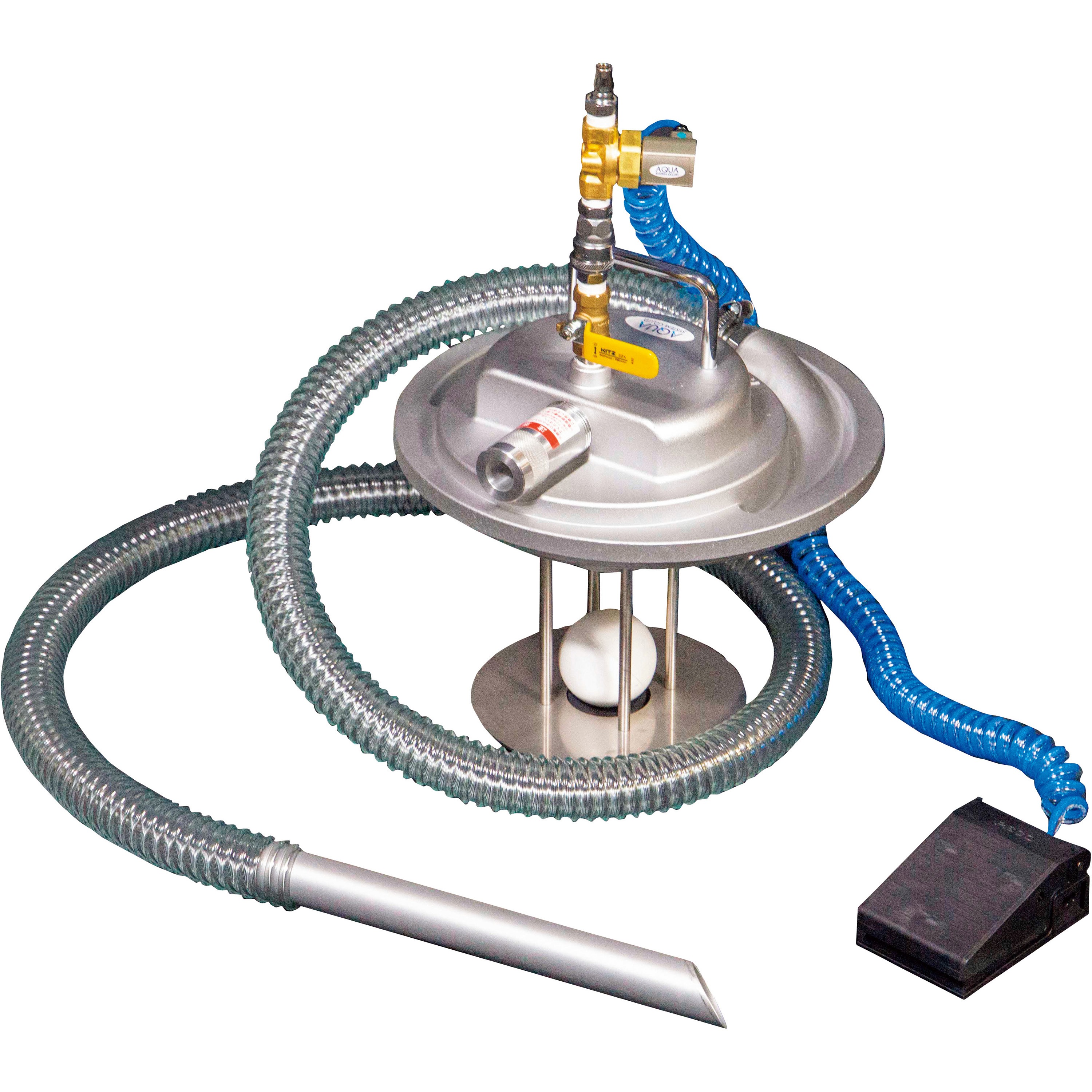 APPQO550-AF エア式掃除機 乾湿両用クリーナー足元スイッチ付(オープンペール缶用) アクアシステム ホース長さ2m  APPQO550-AF
