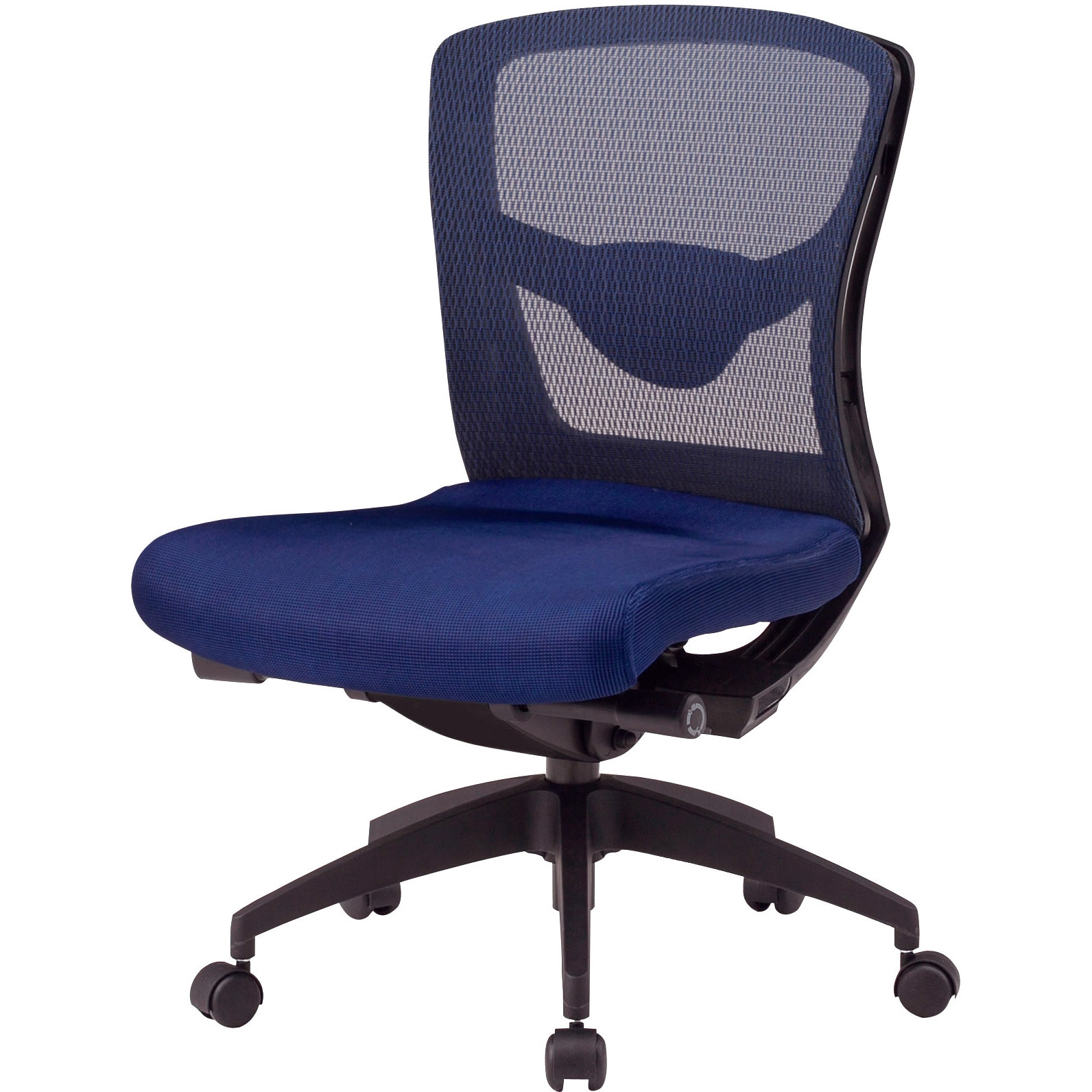 FCM-L8-NV オフィスチェア ローバック メッシュ ネイビー TOKIO(藤沢工業) キャスターあり 張地:布