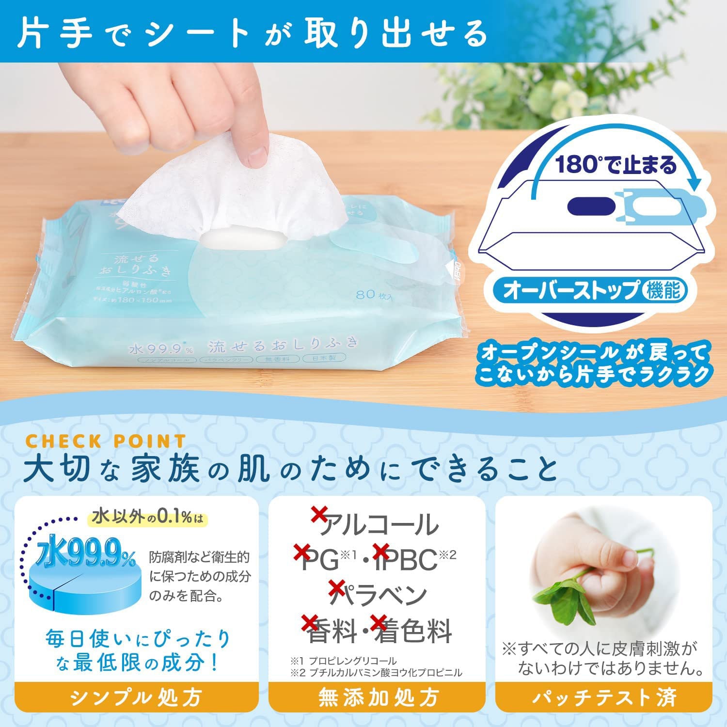 E90533 NursingCare 水99.9流せるおしりふき 大人用 LEC(レック