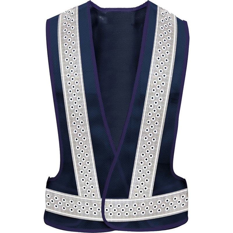 PH-5 安全チョッキ PH セフテック テープ地色:白 色(本体)紺 サイズM