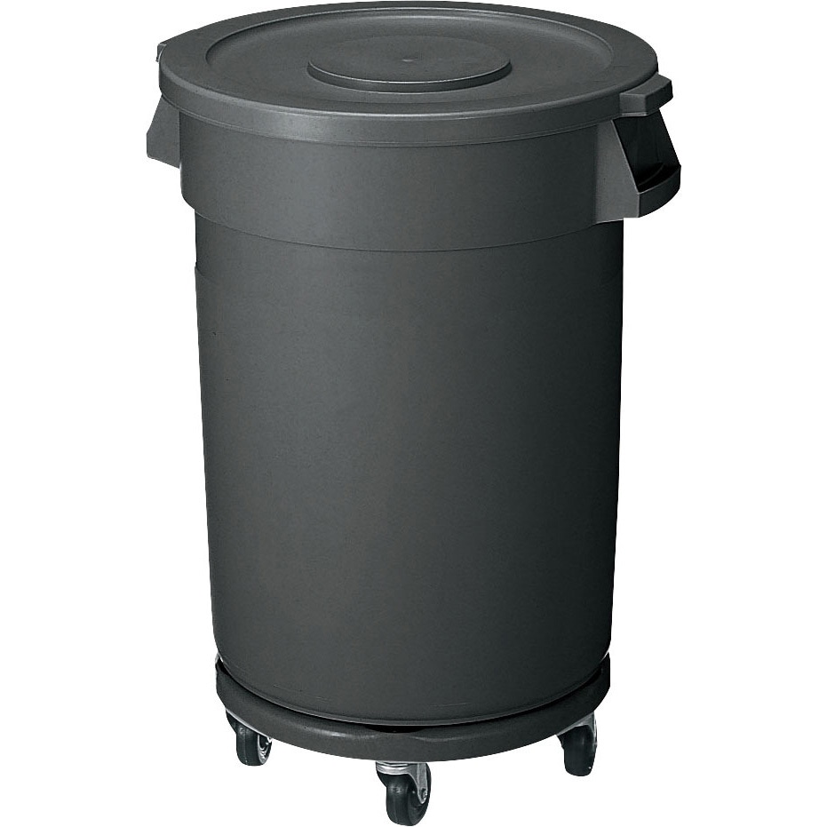 YD-115C-PC ジャンボペール YD-145C CONDOR(山崎産業) 本体+フタ 丸型 かぶせ式 ブラック色   YD-115C-PC