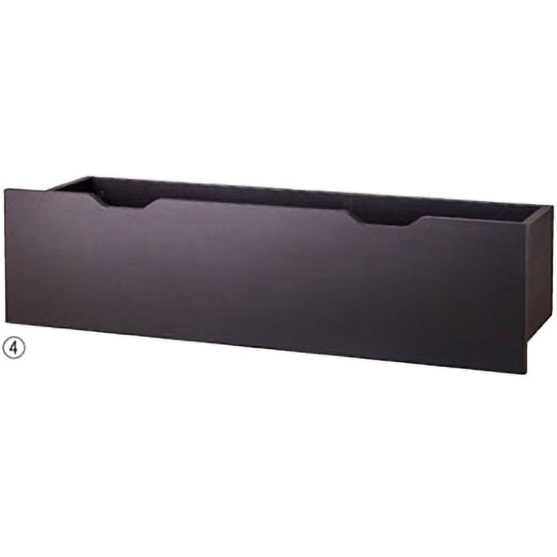 61-46-3-5 木製収納トロッコ W120cm アズワン 耐荷重30kg