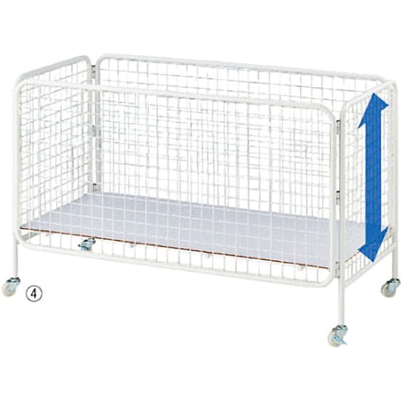 61-112-4-4 ユニットワゴン 白 アズワン 耐荷重60kg 深型 寸法120×60×80cm  61-112-4-4 16,272円