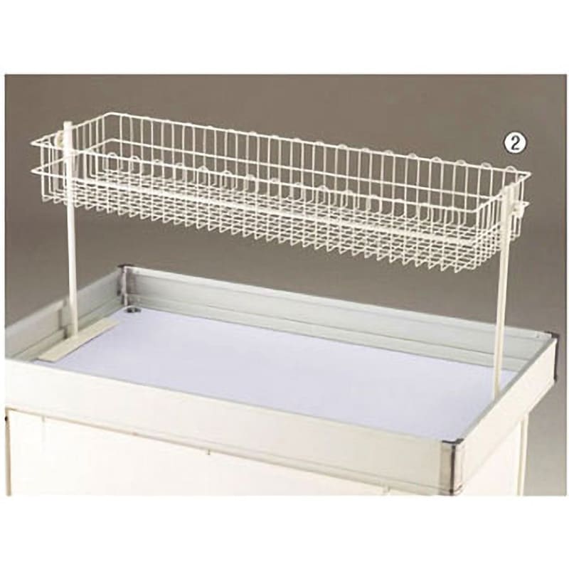 61-112-7-2 ワゴン用上置きカゴ アズワン 種別W120cm用 W115×D35×H56cm カゴサイズ  61-112-7-2