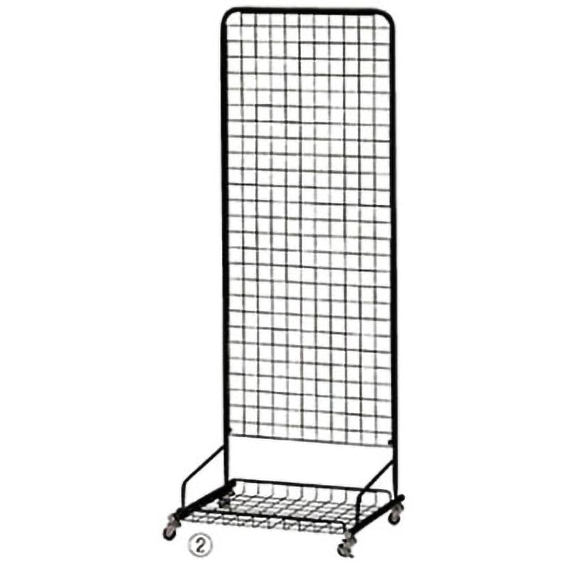 61-129-2-2 スキマ型ワゴン 黒 アズワン 組立式 幅60cm奥行43cm高さ160cm  61-129-2-2
