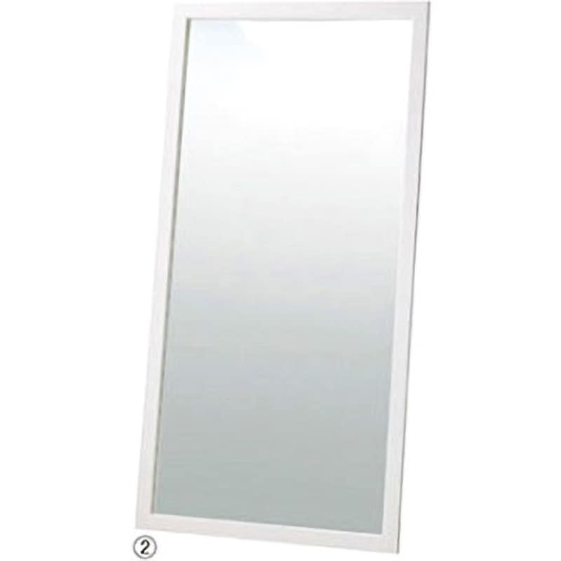 61-133-3-2 木製大型立掛けミラー(鏡厚5mm) アズワン 鏡面寸法W800×H1700mm幅90cm奥行3cm高さ180cm 1個 61-133-3-2