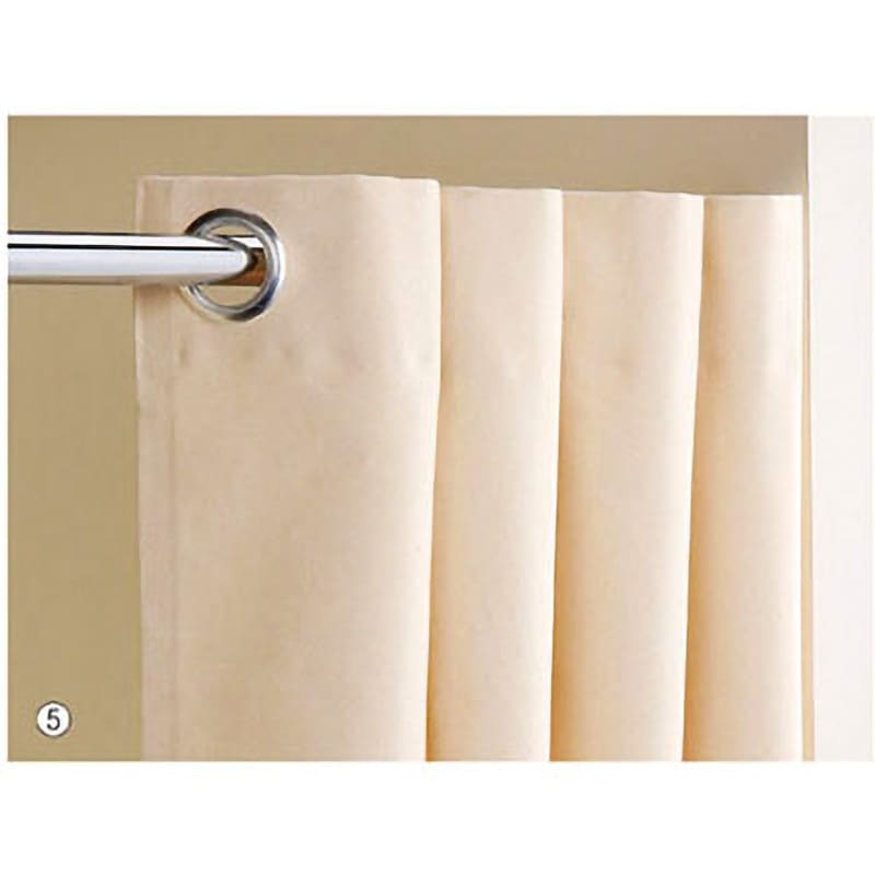 61-139-3-5 フィッティングルーム用カーテン ハトメ用カーテン アズワン アイボリー W144×H190cmサイズ  61-139-3-5店舗什器