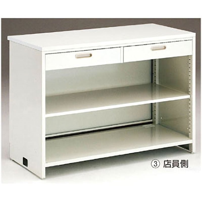 61-145-9-2 スチール製カウンター ノーマル・引き出しタイプ アズワン 種別W90cm   61-145-9-2