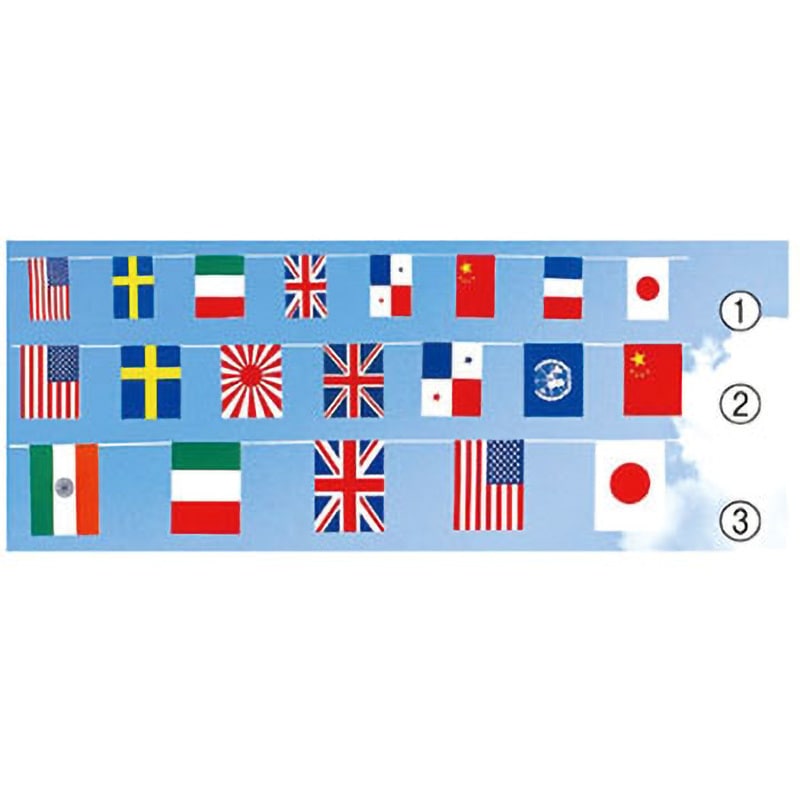 61-247-2-2 万国旗 アズワン 寸法L12mcm  61-247-2-2