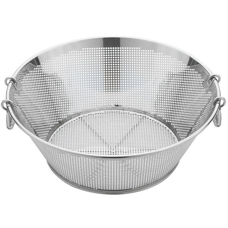 UK18-8パンチング 揚げザル 平底 YUKIWA(ユキワ/三宝産業) サイズ51cm