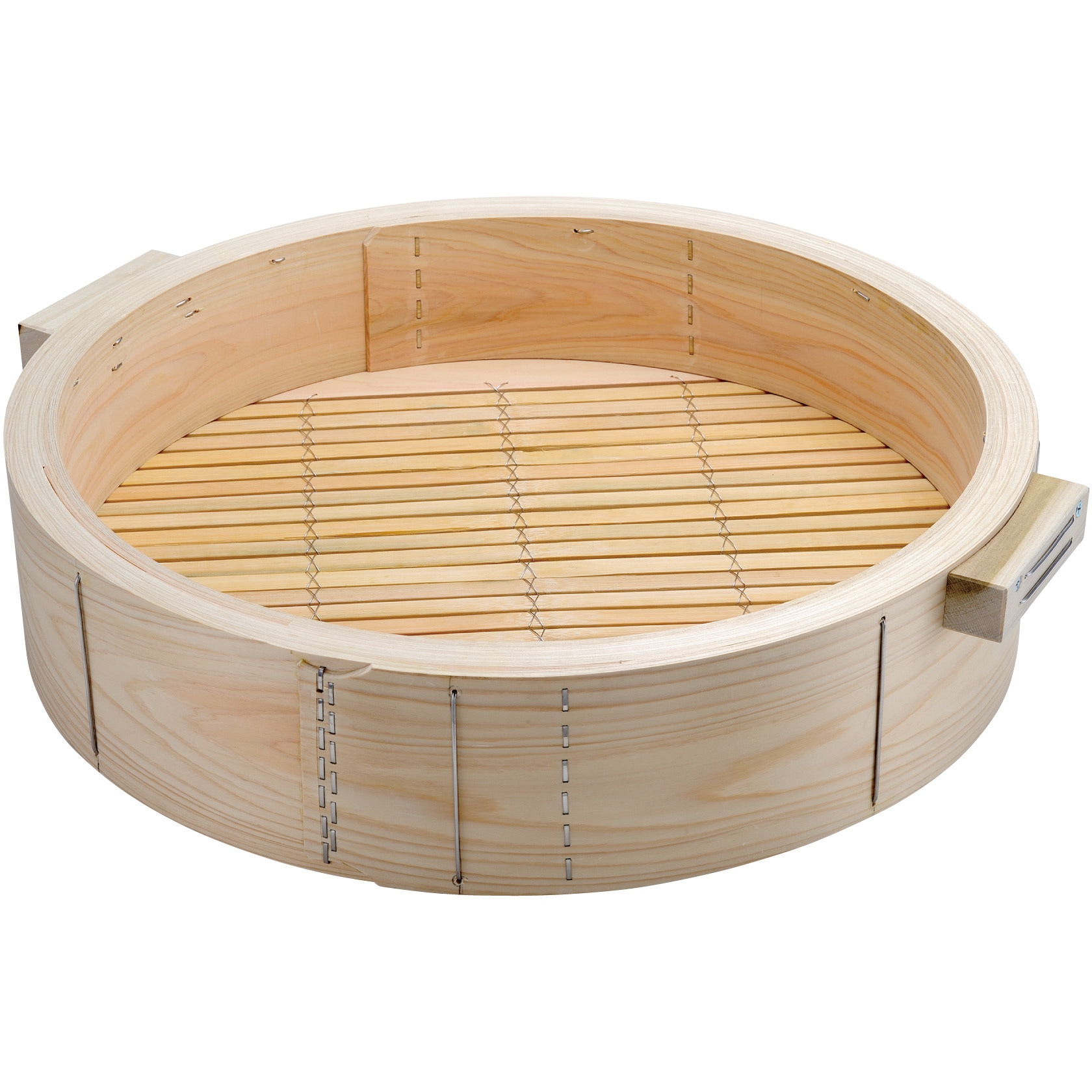 桧 中華セイロ 身  取手付 補強P3本付 森田金網篩製作所 サイズ51×H12cm外形寸法510mm