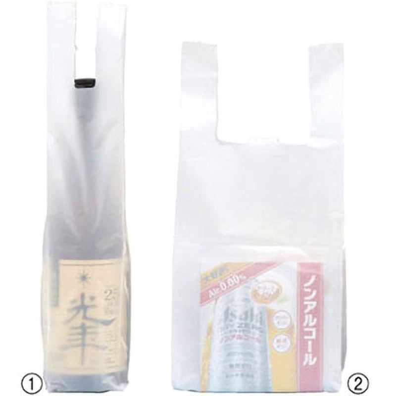 61-294-8-12 リカー用 レジ袋 アズワン 種別:白(一升瓶1本用)  1セット(2000枚) 61-294-8-12