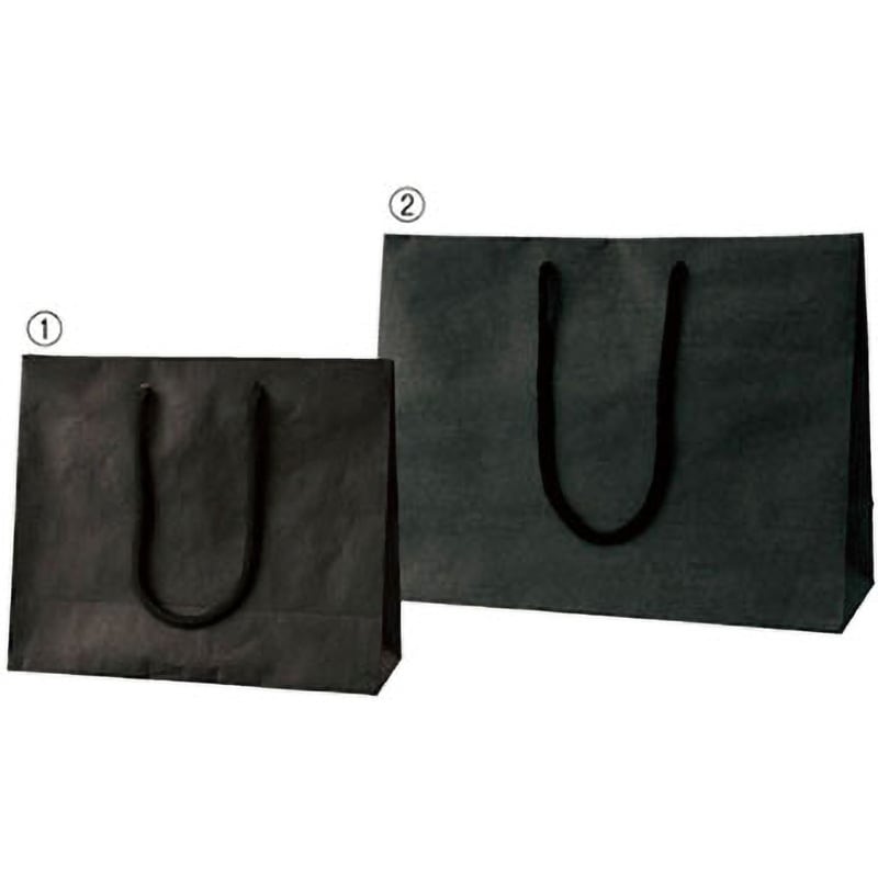 61-313-2-4 手提げ紙袋 ブラック アズワン 35×13×27cm 厚みサイズ 1