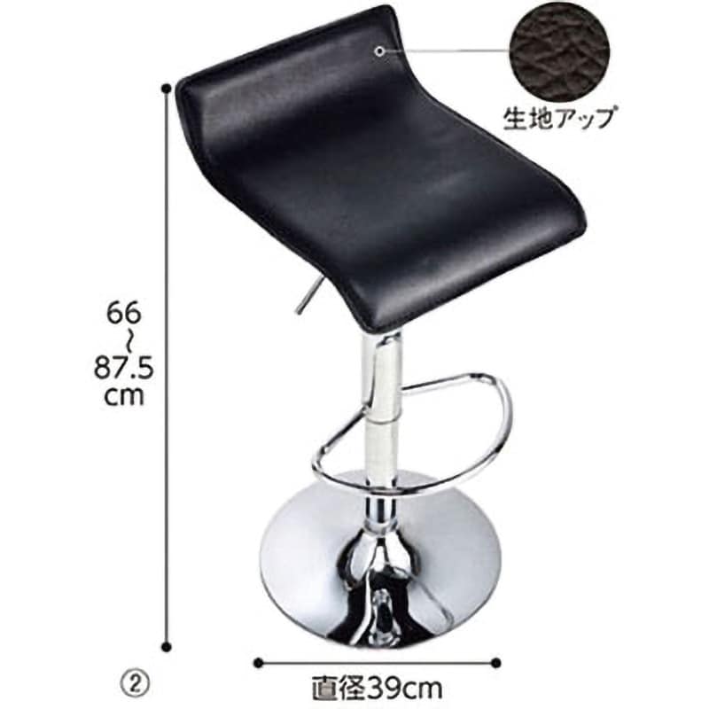 61-347-9-2 昇降式カウンターチェア PVC座タイプ 1個 アズワン 【通販 