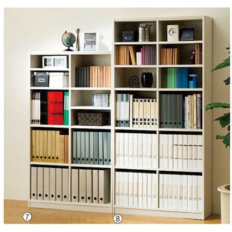 61-357-3-7 木製オープンラック ホワイト アズワン 組立式