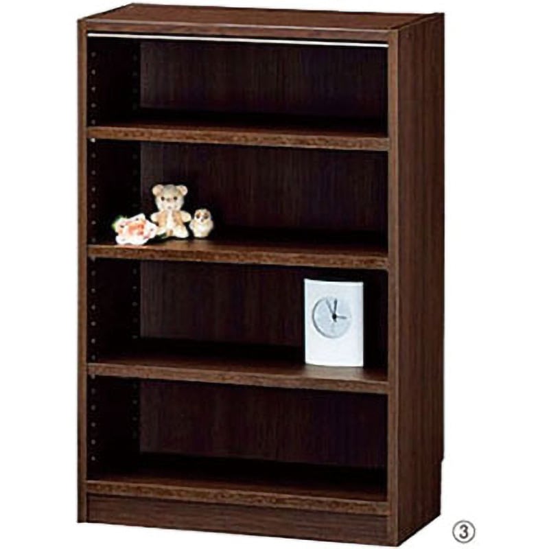 木製オープンラック ダークブラウン アズワン 本棚・ラック 【通販