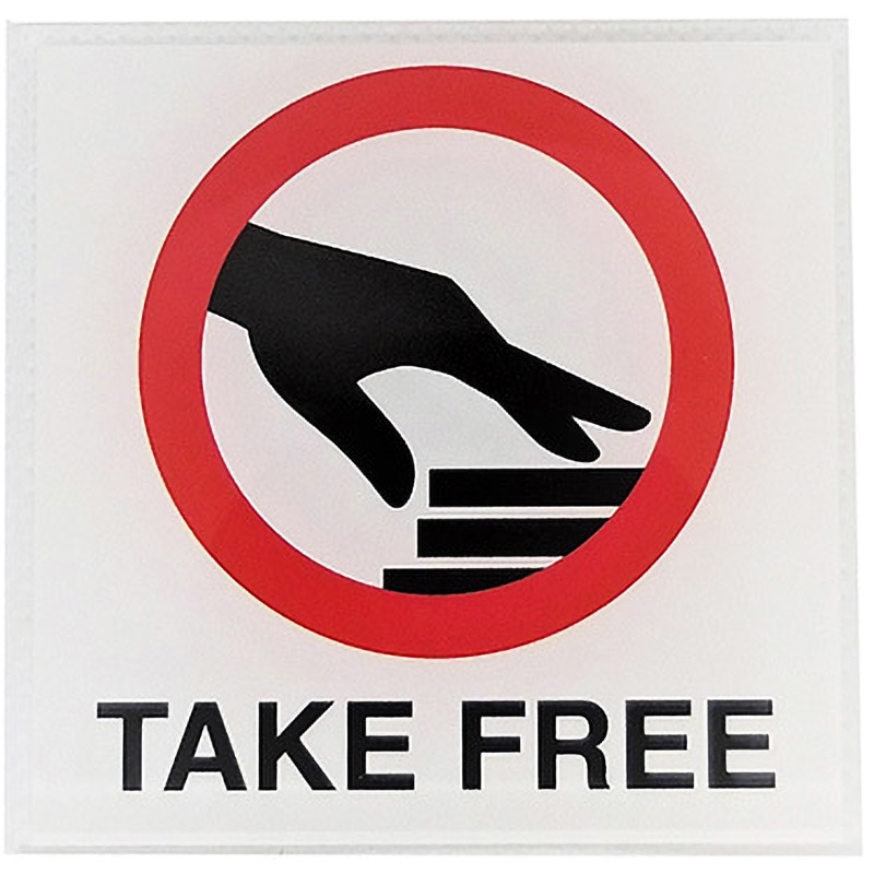 TAKAさん専用 SH 027 サインプレート SIGN 粘着テープ 表示内容TAKEFREE SH 027