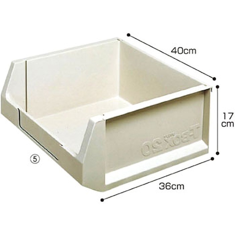 61-364-7-5 ツールボックス 20リットル ライトグレー アズワン W40×D36×H17cm 内寸サイズ  61-364-7-5