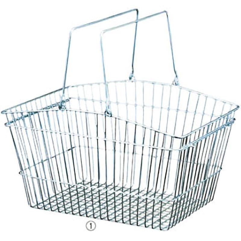 61-380-9-1 スチール製 買物カゴ 1セット(5個) アズワン 【通販モノタロウ】