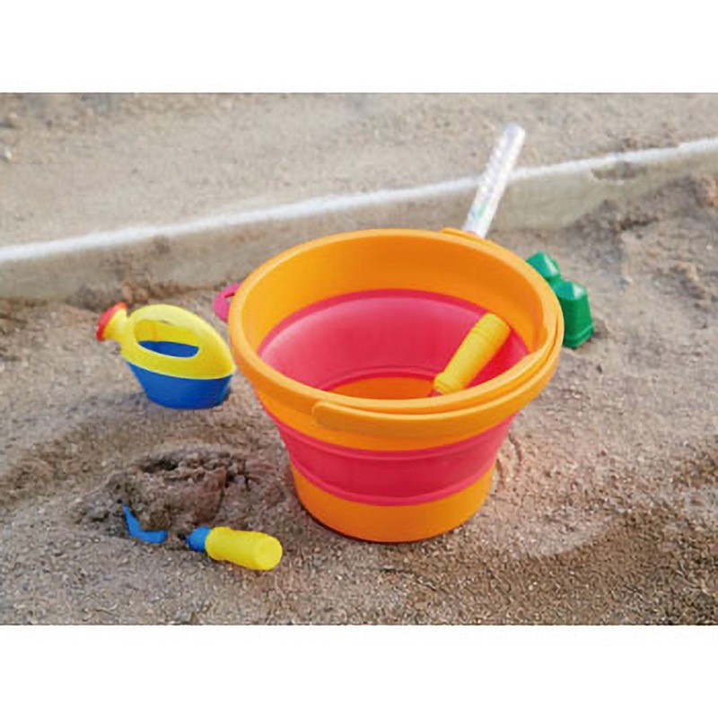 I-536 ソフトバケツミニ 伊勢藤 3.7L 本体 折りたたみ式 オレンジ色 I