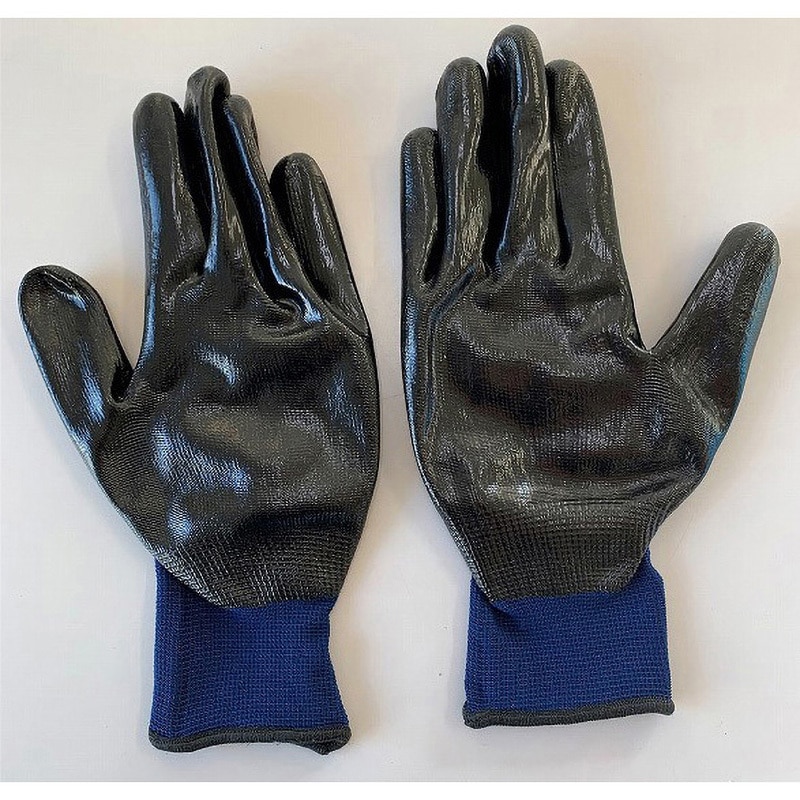 美品☆メンズ☆手袋☆ネイビー☆ブルー☆グラデーション☆シープスキン☆ GN500 ニトマイティニトリル背抜き手袋 WORLD STAR 1双入