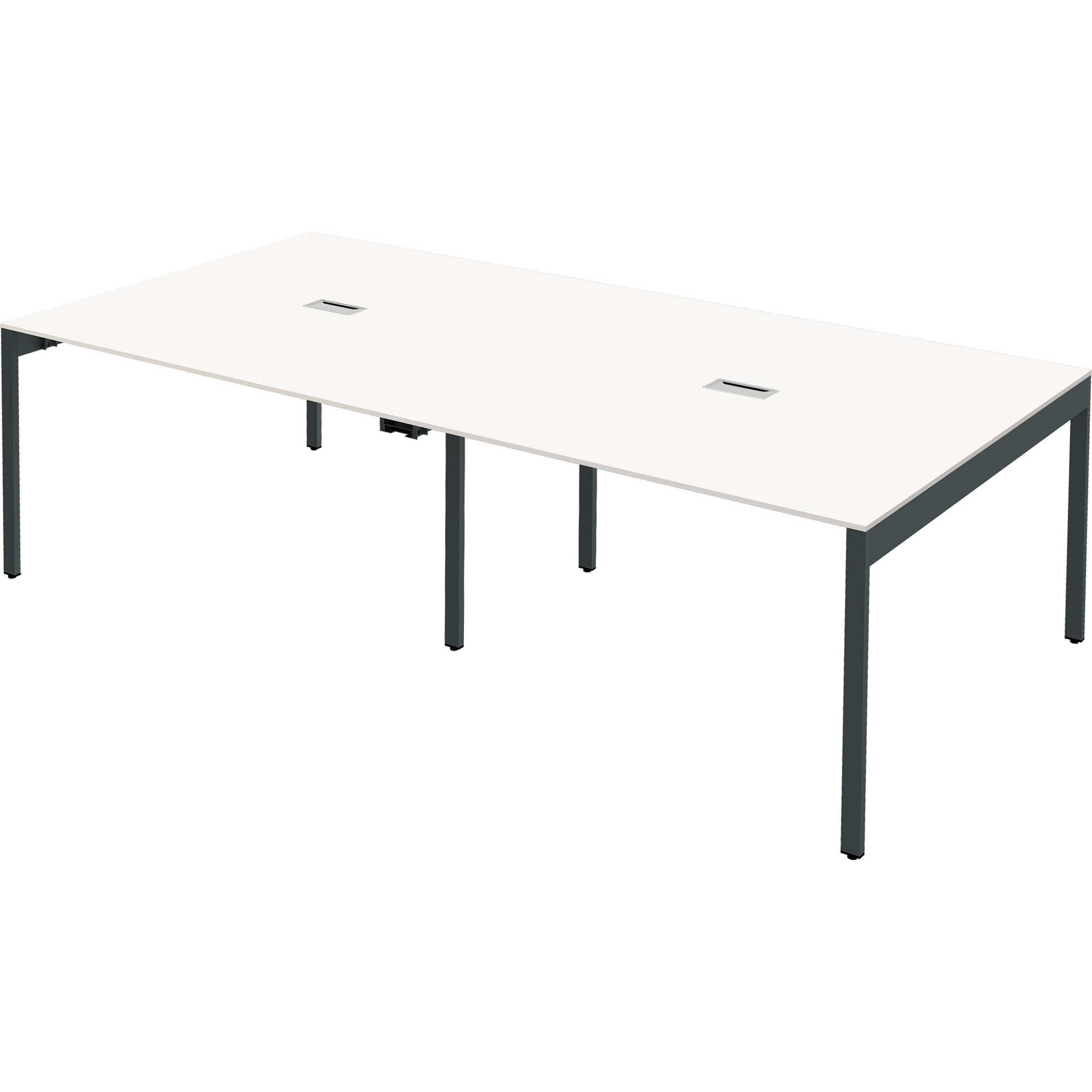 FAS12-2412-AWH フリーアドレスデスク 奥行1200配線キャップ付き Y2K 高さ720mm幅2400mm  FAS12-2412-AWH
