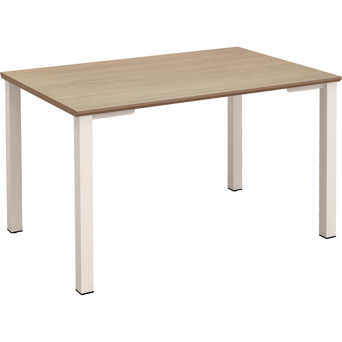 TAS-1280-KDBWH 会議テーブル アジャスター仕様 1280 Y2K グレーブラウン/ホワイト色 高さ720mm幅1200mm奥行800mm