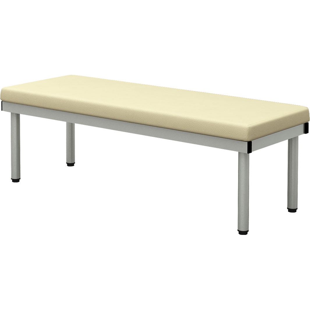 BCF-1245-IV ロビーチェア背無し1200 Y2K ポリウレタン樹脂布 アイボリー色 高さ400mm奥行450mm  BCF-1245-IV