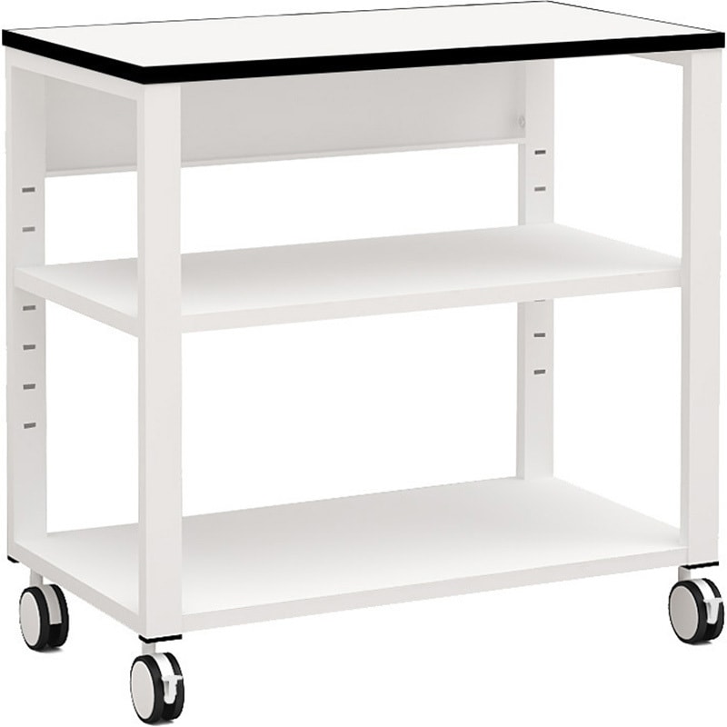 M♦希少 送料込 Najico社製　ヴィンテージ キャスター付きトロリーテーブル NPT-740-WH プリンタテーブル Y2K キャスターあり 幅700mm奥行400mm高