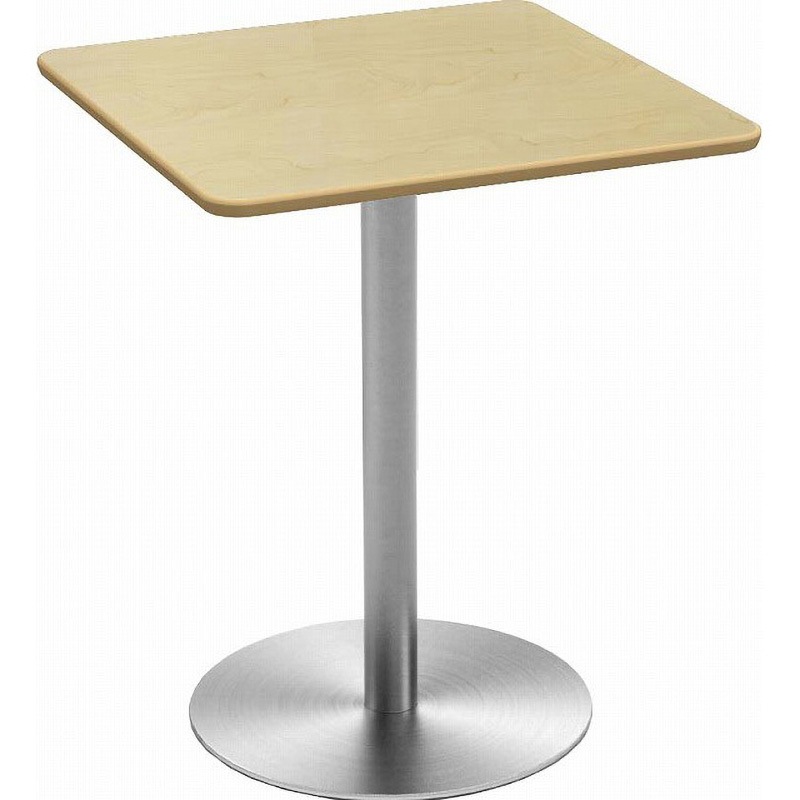 CTTR-60S-NA カフェテーブル  60cm 角 ステンレス丸脚 Y2K 高さ720mm  CTTR-60S-NA