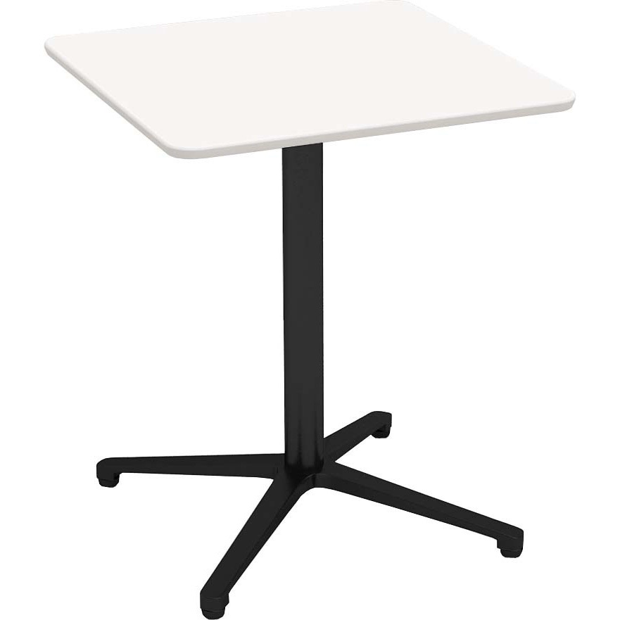 カフェテーブル 60cm 角 アルミX脚ブラック Y2K 食堂用テーブル 【通販