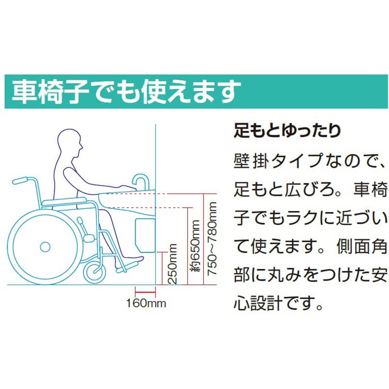 EHMS-CA3ECSC2-301 ゆプラス 自動水栓一体型壁掛 3L 手動 EHMS-CA3ECSC2-301 ゆプラス 自動水栓一体型壁掛 3L 手動