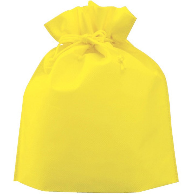 SW2528-17 不織布巾着 三和 レモン色 大サイズ 1箱(50枚×20袋) SW2528-17