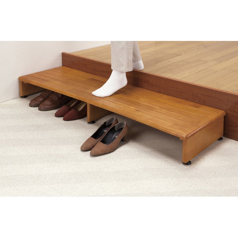 03521 木製収納付き玄関台 ファミリー・ライフ 幅60cm奥行35cm高