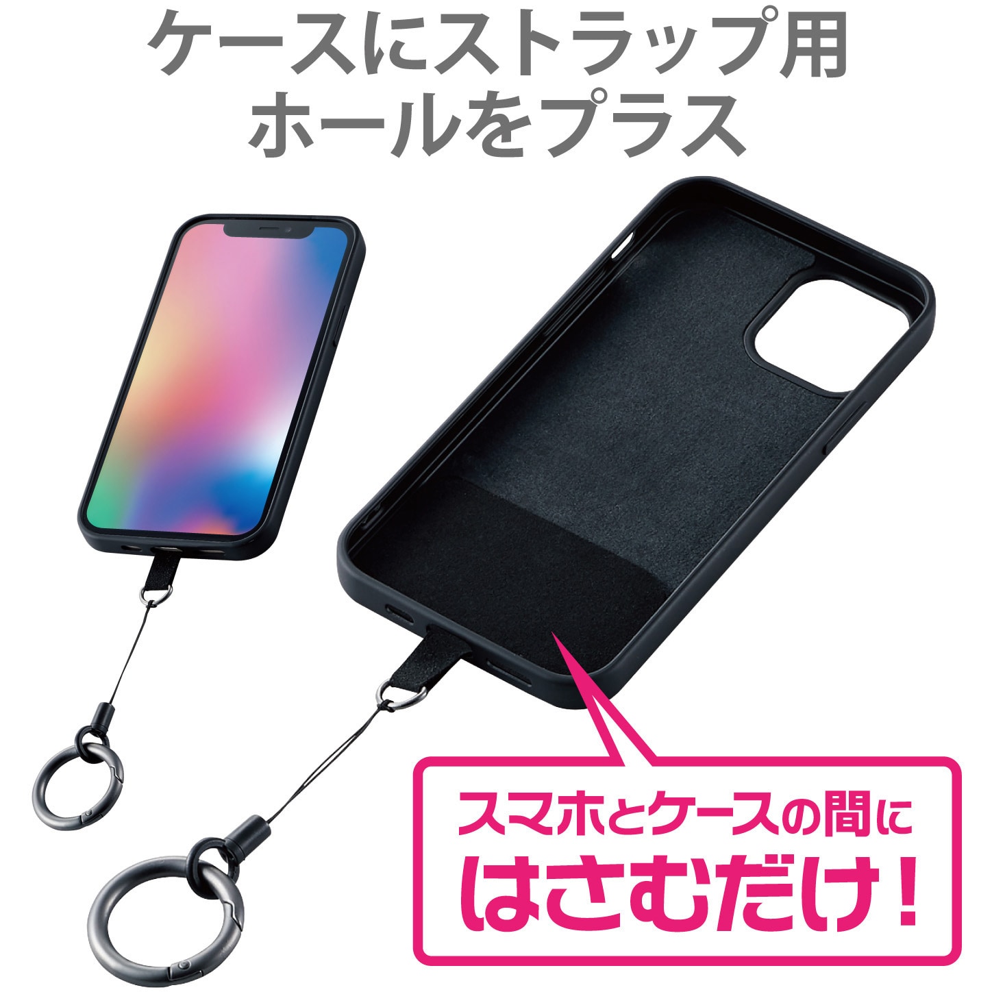 P Sthfinbk スマホアクセサリ 外付ストラップホール フィンガーリング カラビナ 1個 エレコム 通販サイトmonotaro