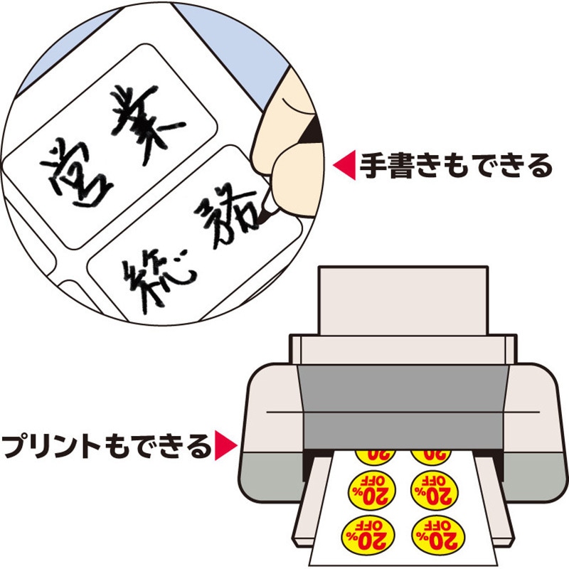 専用です。 26201 手書きもプリントもできるラベル エーワン[ラベル] 上質紙