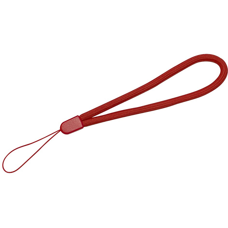 TR-STP004-RD シンプル丸紐ストラップ トライメイト レッド色 長さ13cm