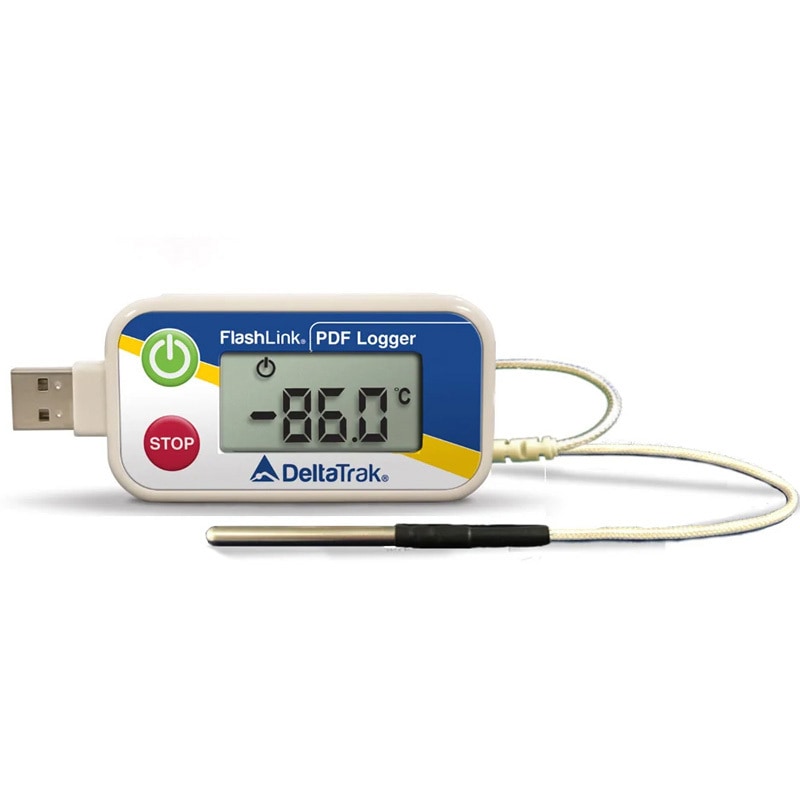 DTJ-40555 超低温フリーザー用 USB PDFリユーザブルデータロガー DeltaTRAK 測定範囲-60～-86℃
