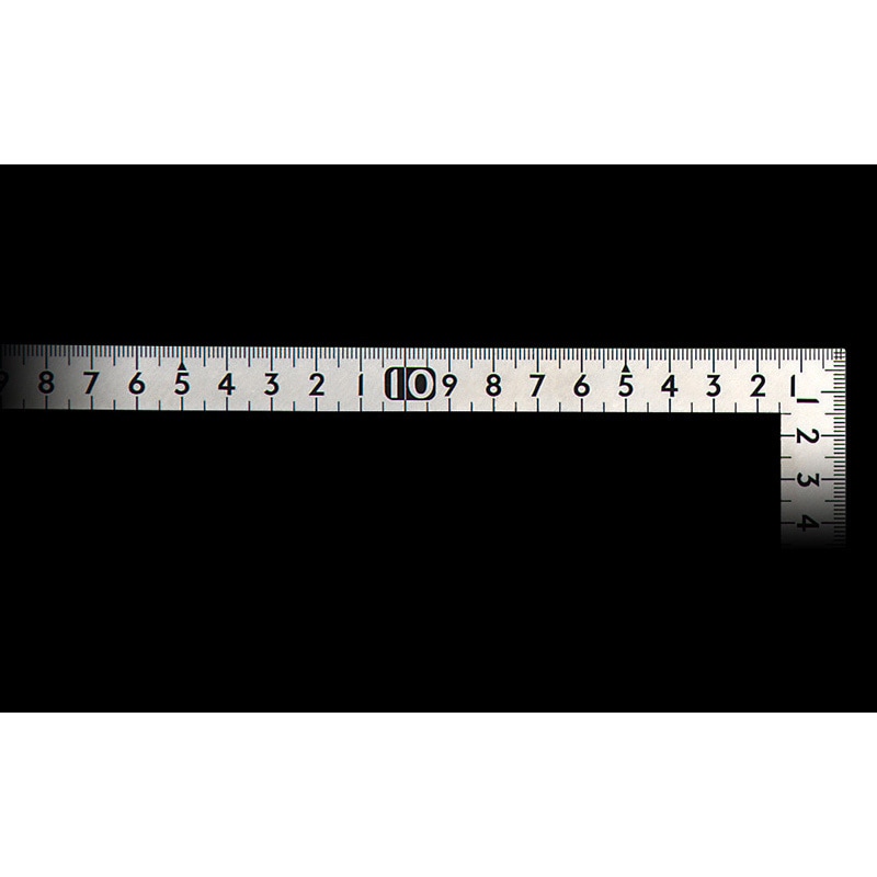 12114(校正企業実施一般校正書・トレーサビリティ体系図付) 曲尺小型平ステン裏面角目30x15cm シンワ測定 (角部)同厚