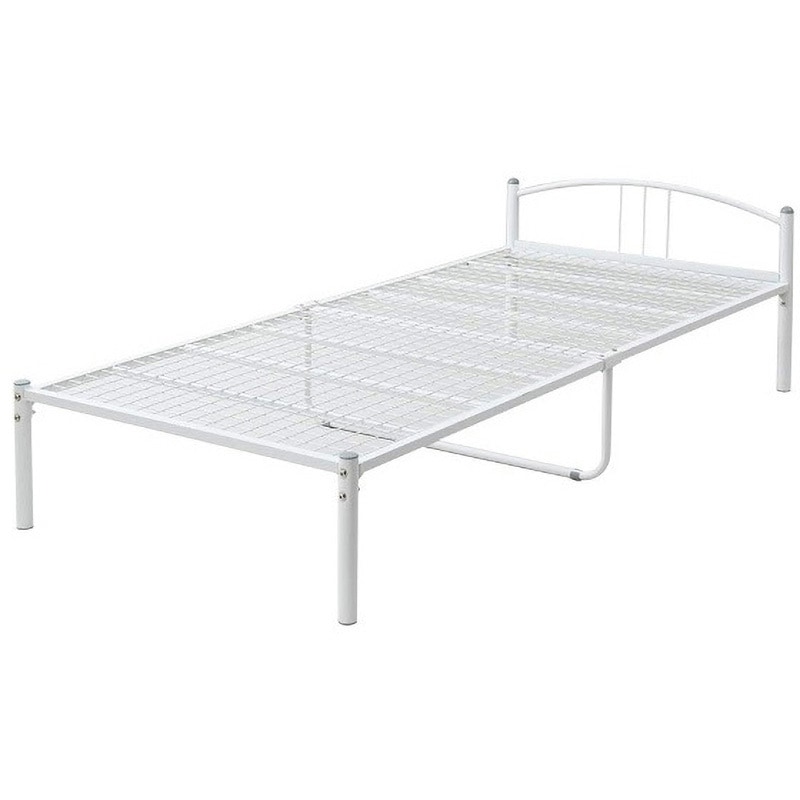 山善 ベッド 折り畳ベッド シングル マットホワイト MF-97195(MWH) NSK2-95195H(MWH) ベッドフレーム シングル YAMAZEN(山善) マット